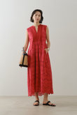 COTTON VOILE DOT HEMLA ノースリーブドレス