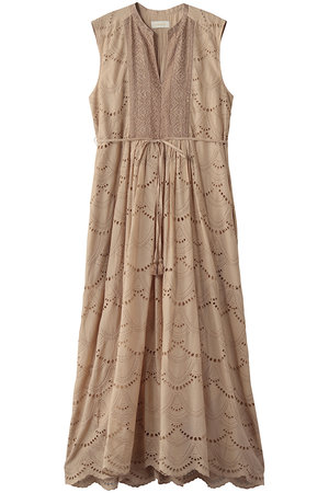ヌキテパ/ne Quittez pasのCOTTON VOILE DOT HEMLA ノースリーブドレス(110500/110503)