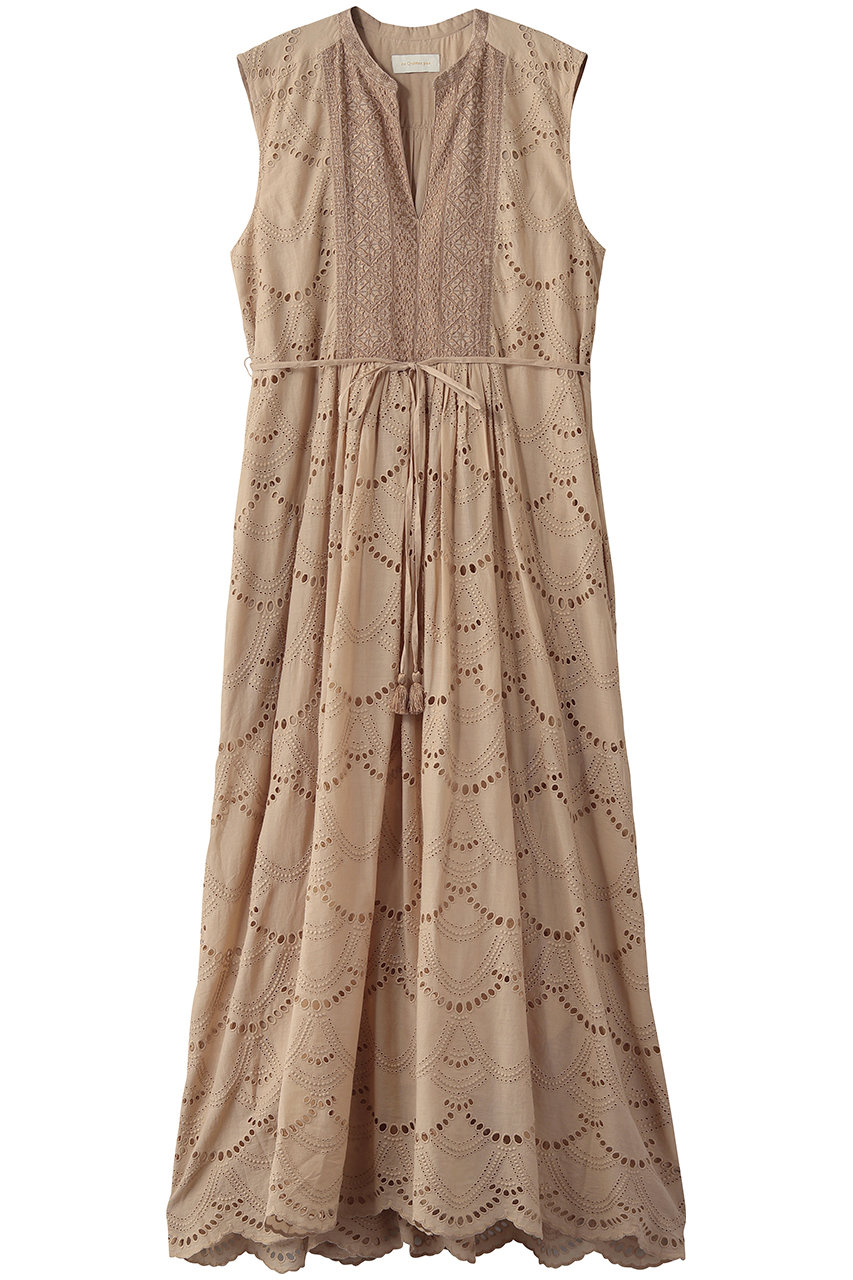 ヌキテパ/ne Quittez pasのCOTTON VOILE DOT HEMLA ノースリーブドレス(ベージュ/010500CB2)