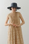 COTTON VOILE DOT HEMLA ノースリーブドレス ヌキテパ/ne Quittez pas