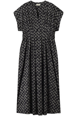 ヌキテパ/ne Quittez pasのPoplin Print タックドレス