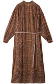 コットンレオパードシャツドレス