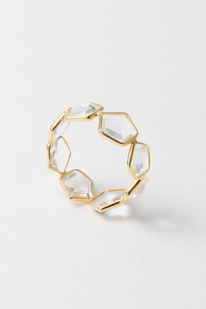 ヌキテパ/ne Quittez pasの【UPALA】Clear Quartz Pentagon エタニティリング(150400/150401)