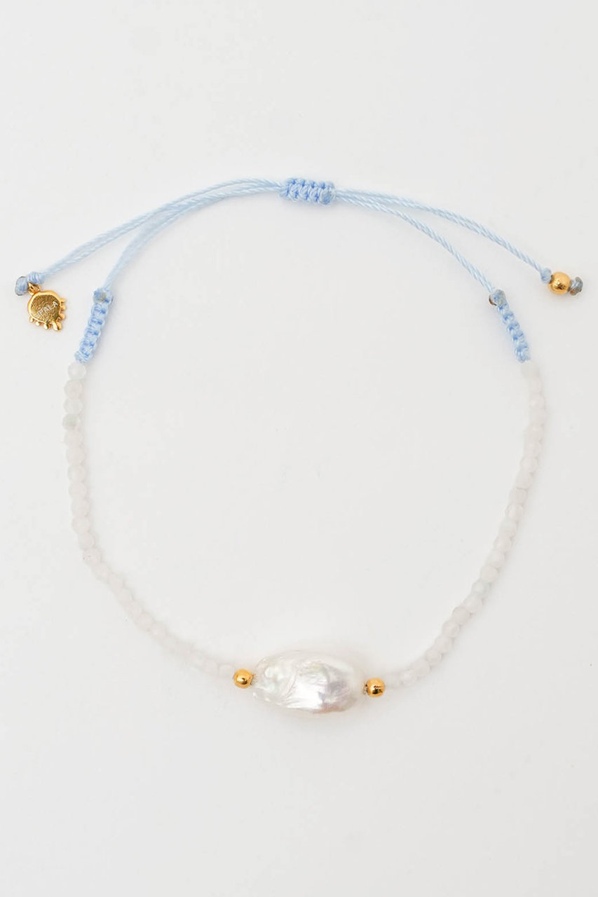 ne Quittez pas 【UPALA】Pearl Charm ビーズブレスレット (レインボームーンストーン, Free) ヌキテパ ELLE SHOP