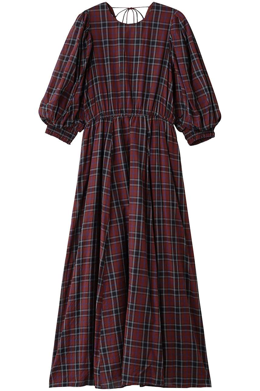 ne Quittez pas COTTON VOILE チェック ボリューム スリーブ ドレス (レッド, M) ヌキテパ ELLE SHOP ne Quittez pas COTTON VOILE チェック ボリューム スリーブ ドレス (レッド, M) ヌキテパ ELLE SHOP