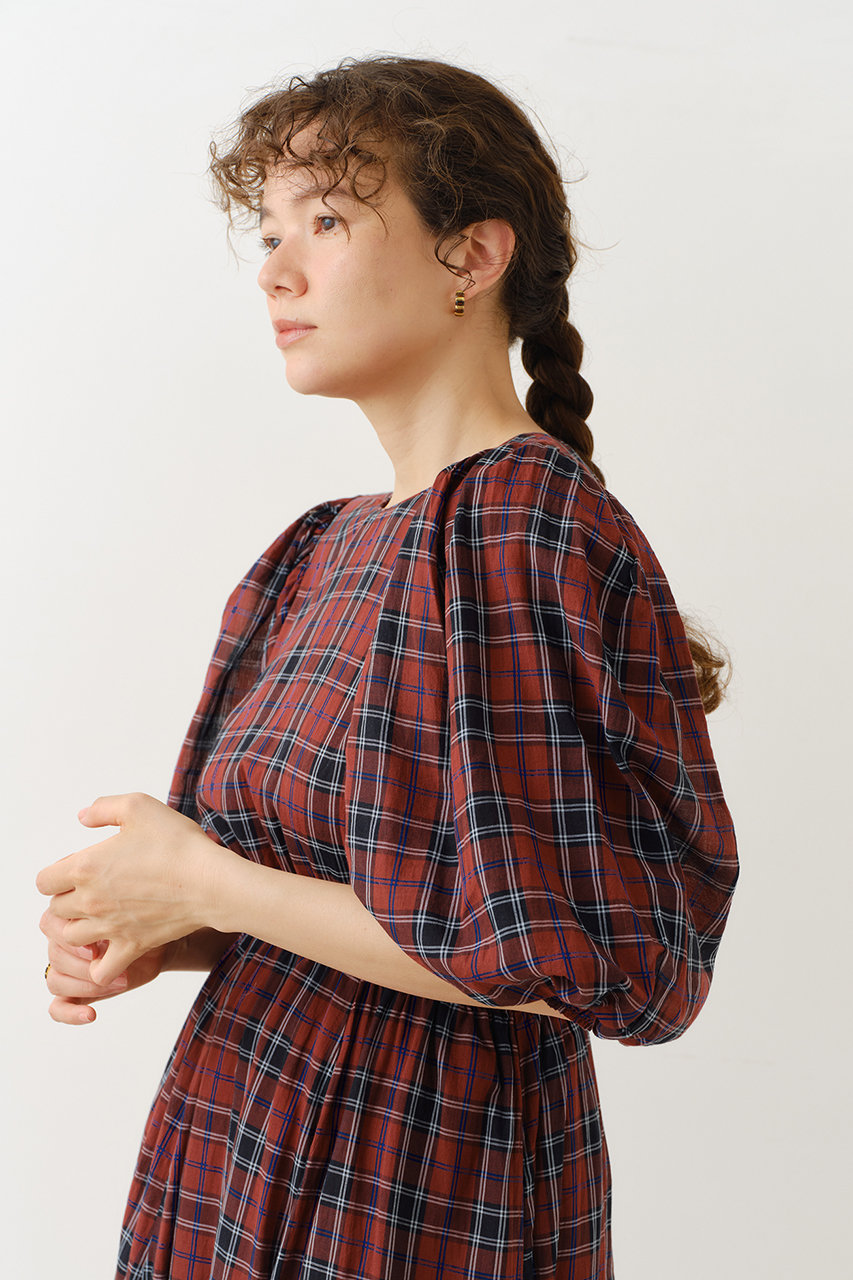 ne Quittez pas/ヌキテパ ポプリンチェック EMB シャツドレス NE QUITTEZ PAS!（ヌキテパ）の「【ne Quittez pas/ヌキテパ