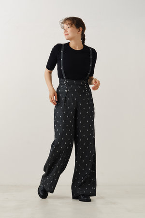 ヌキテパ/ne Quittez pasのDENIM FOIL PRINT  ボタン パンツ(110600/110601)