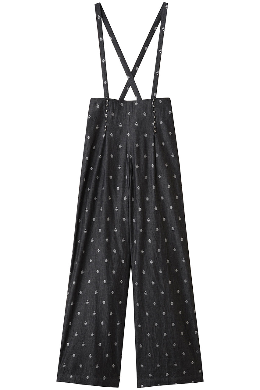 ne Quittez pas DENIM FOIL PRINT ボタン パンツ (ブラック, M) ヌキテパ ELLE SHOP ne Quittez pas DENIM FOIL PRINT ボタン パンツ (ブラック, M) ヌキテパ ELLE SHOP