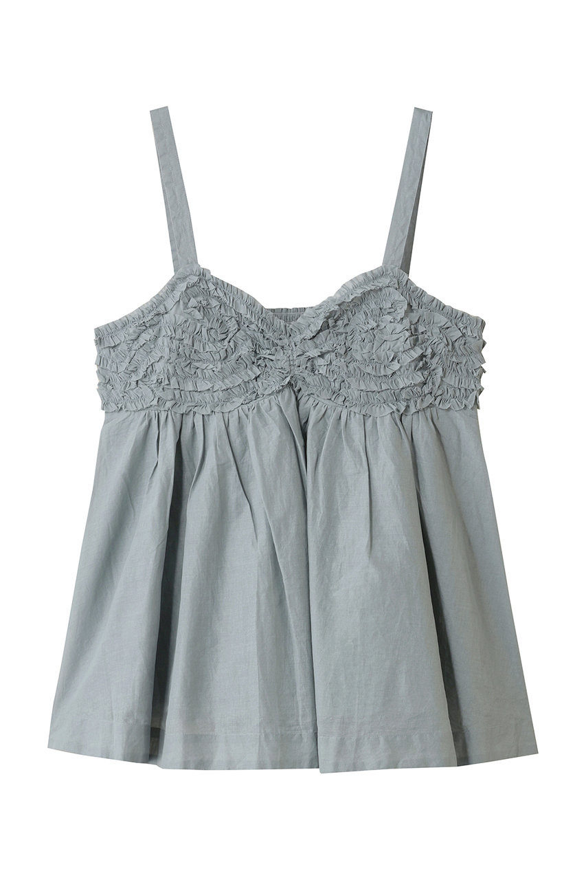 ne Quittez pas COTTON ORGANZA フリルド キャミ トップ (ライトブルー, F) ヌキテパ ELLE SHOP ne Quittez pas COTTON ORGANZA フリルド キャミ トップ (ライトブルー, F) ヌキテパ ELLE SHOP