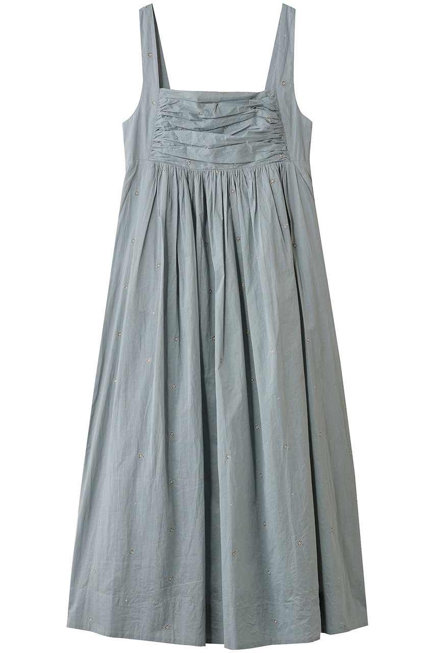 ne Quittez pas COTTON ORGANZA エンブロイダリー スリーブレス ドレス (ライトブルー, M) ヌキテパ ELLE SHOP ne Quittez pas COTTON ORGANZA エンブロイダリー スリーブレス ドレス (ライトブルー, M) ヌキテパ ELLE SHOP