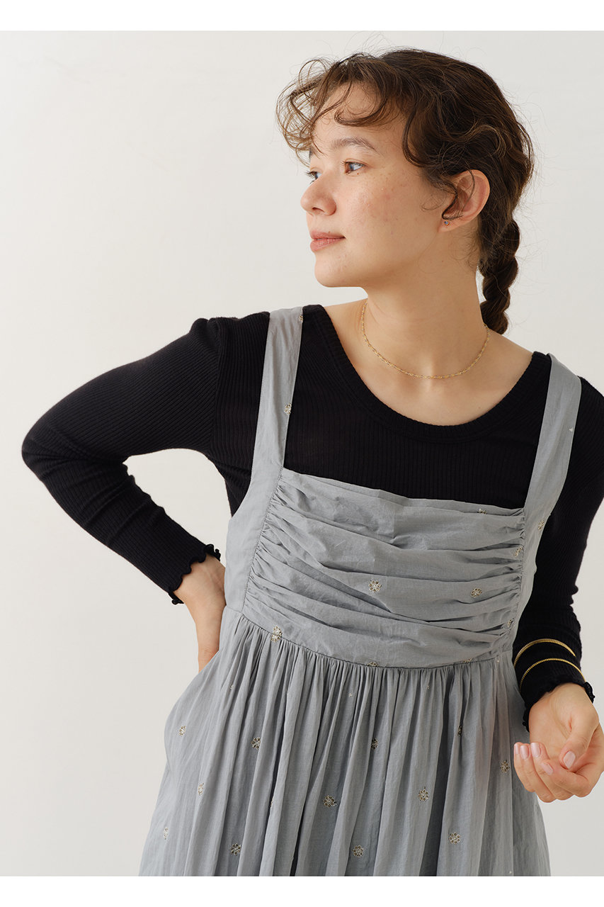 ヌキテパ　エンブロイダリースリーブレストップ ne Quittez pas(ヌキテパ)｜COTTON ORGANZA エンブロイダリー