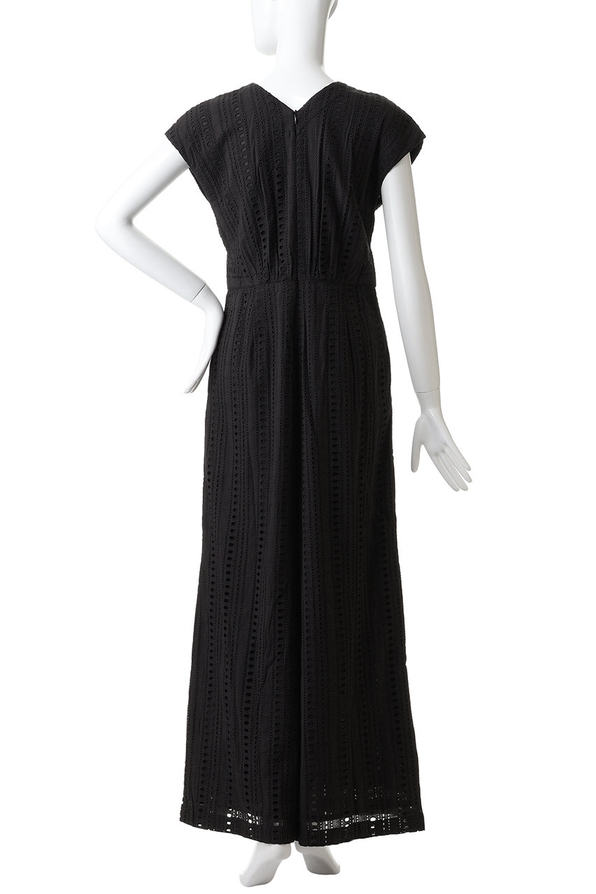 ne Quittez pas(ヌキテパ)｜STRIPE CUTWORK オールインワン/ベージュ