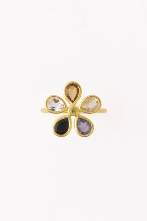 ヌキテパ/ne Quittez pasの【UPALA】 MULTI GEM フラワー リング(150400/150401)