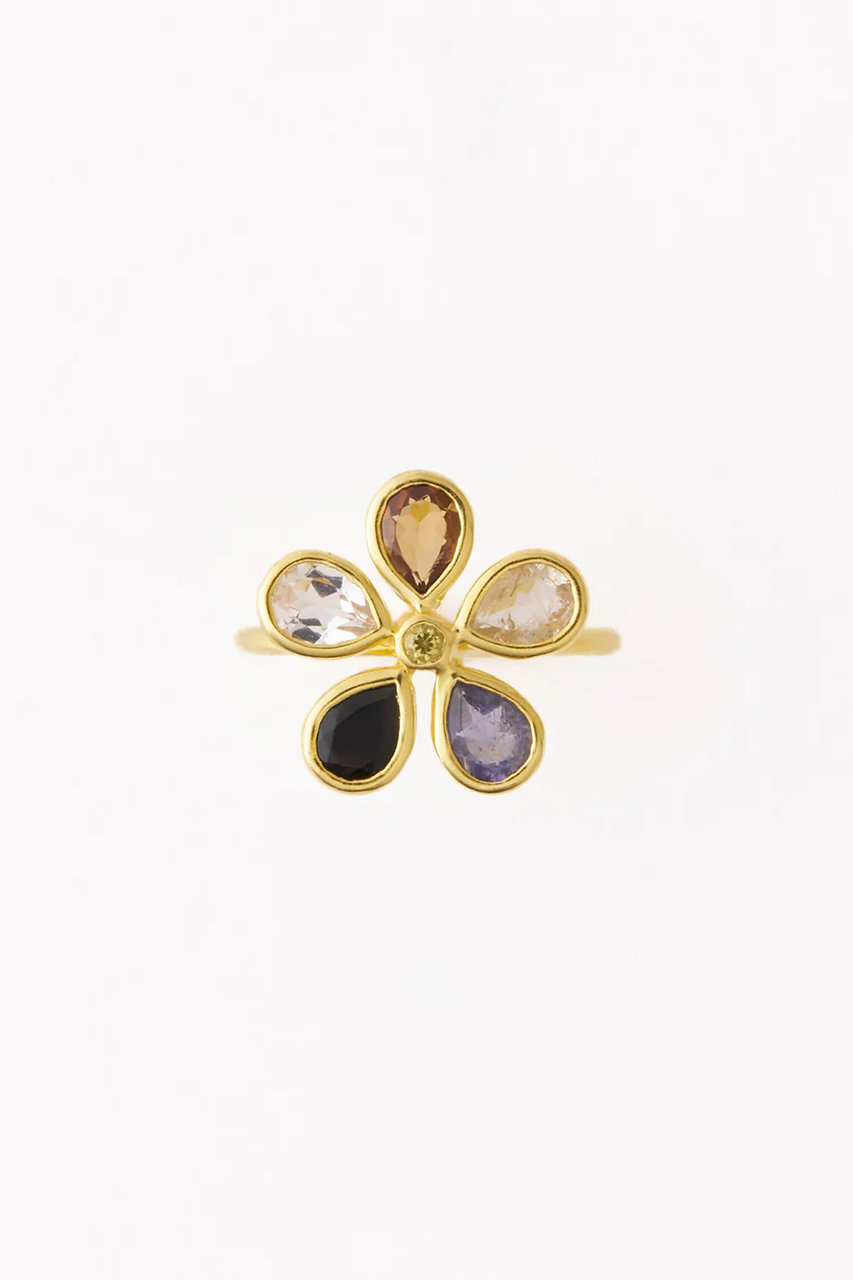 ne Quittez pas 【UPALA】MULTIGEMフラワーリング (ブラウン, 13号) ヌキテパ ELLE SHOP