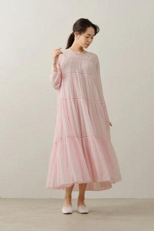 ヌキテパ/ne Quittez pasのCctton Voile ティアード マキシ ドレス(110500/110503)
