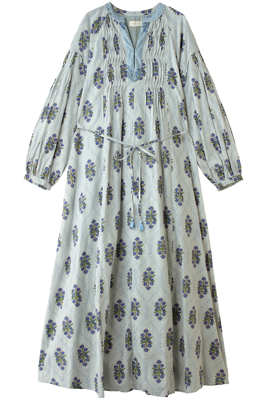 ヌキテパ/ne Quittez pasのCotton ジャガード イベリス プリント ピンタック ドレス(ミント/010461WA1)