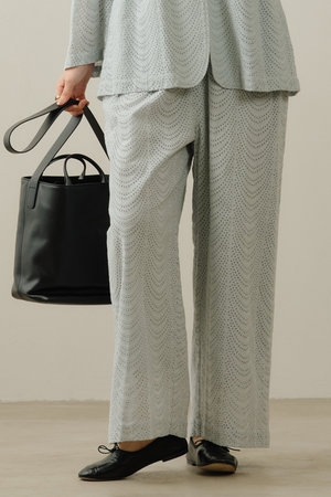 ヌキテパ/ne Quittez pasのCotton Voile Neem Cifre エンブロイダリー パンツ(110600/110601)