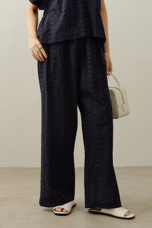 ヌキテパ/ne Quittez pasのCotton Voile Neem Cifre エンブロイダリー パンツ(110600/110601)