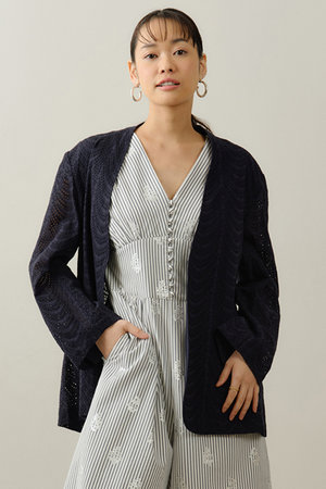 ヌキテパ/ne Quittez pasのCotton Voile Neem Cifre  エンブロイダリー ジャケット(110800/110801)