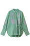 Cotton Poplin Mimosa エンブロイダリー シャツ ヌキテパ/ne Quittez pas グリーン