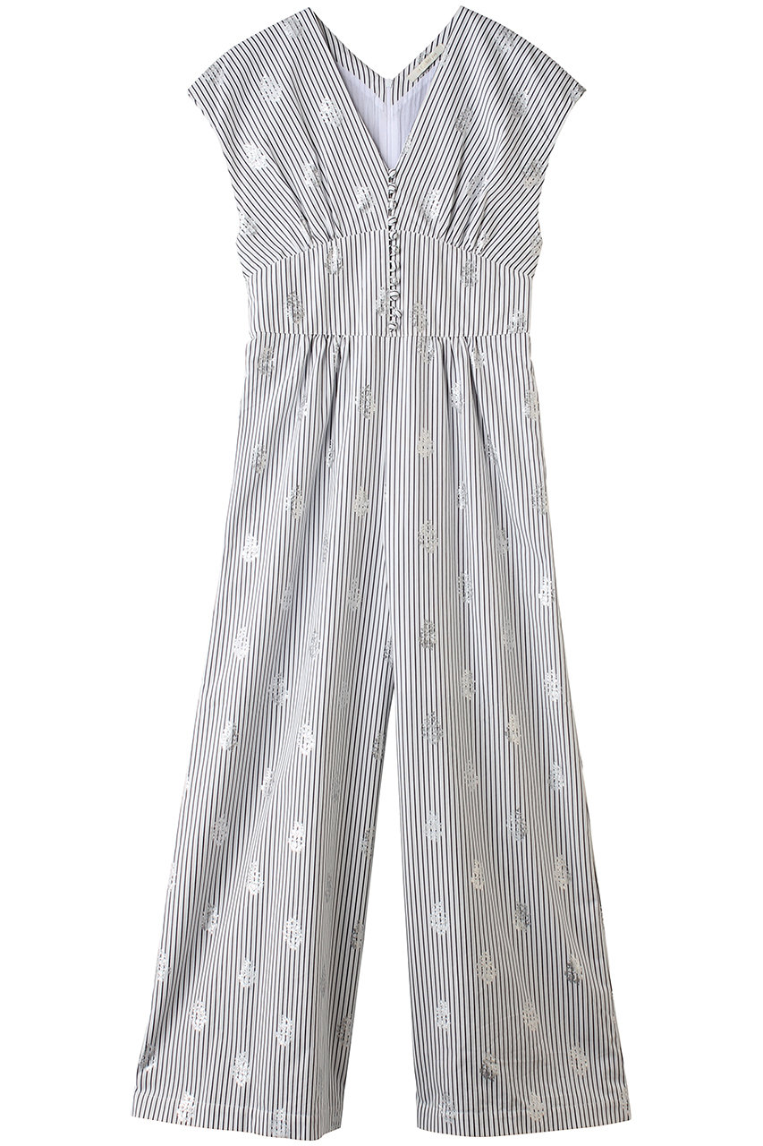 ヌキテパ/ne Quittez pasのPoplin Foil Print オールインワン(ホワイト/010861NA1)