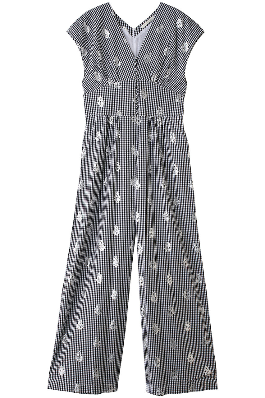 ヌキテパ/ne Quittez pasのPoplin Foil Print オールインワン(ブラック/010861NA1)