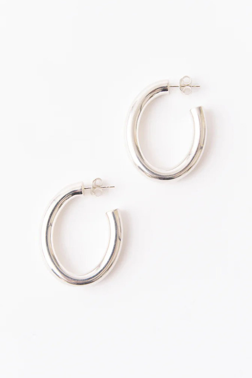 ヌキテパ/ne Quittez pasの【UPALA】Oval Hoop Stud ピアス(シルバー/706210103)