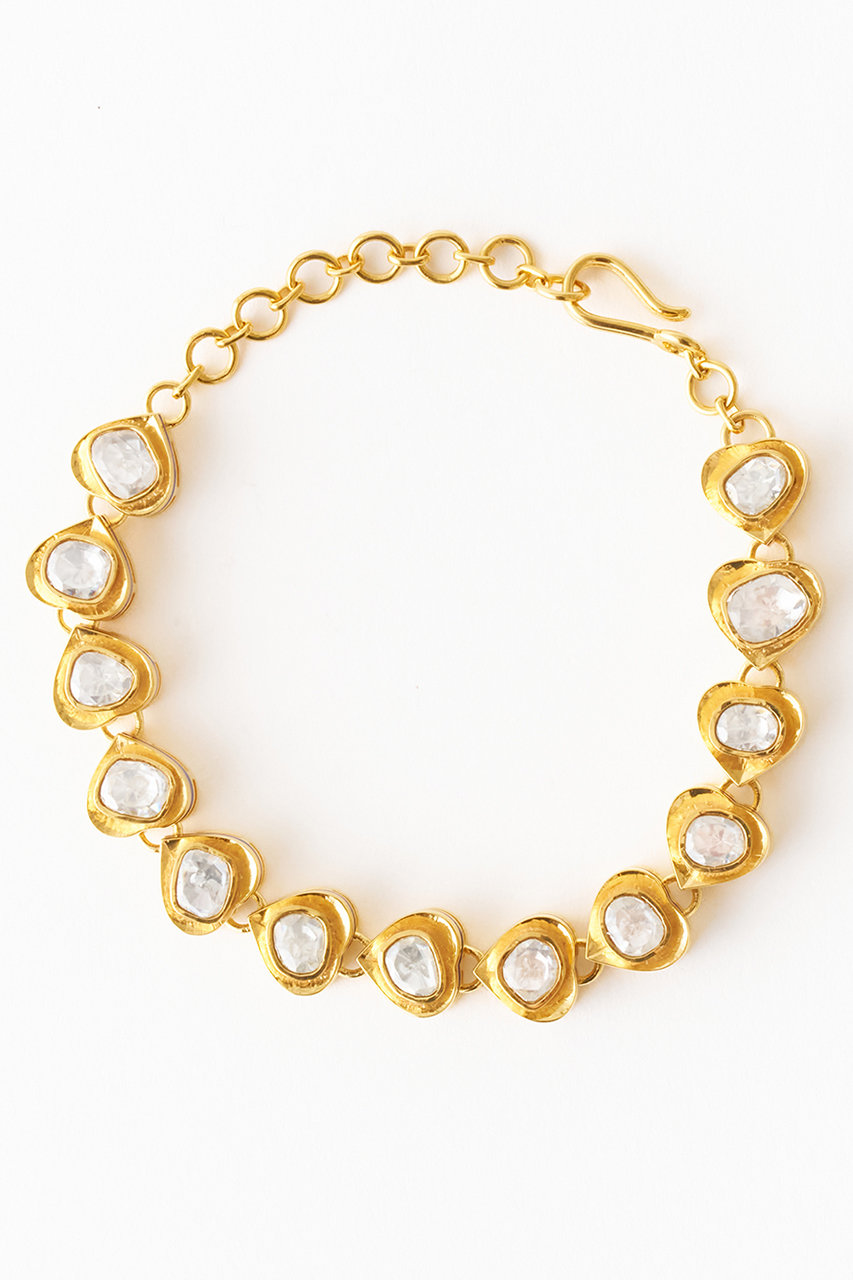 ヌキテパ/ne Quittez pasの【UPALA】Moissanite Heart Polki ブレスレット(Moissanite/706420329)