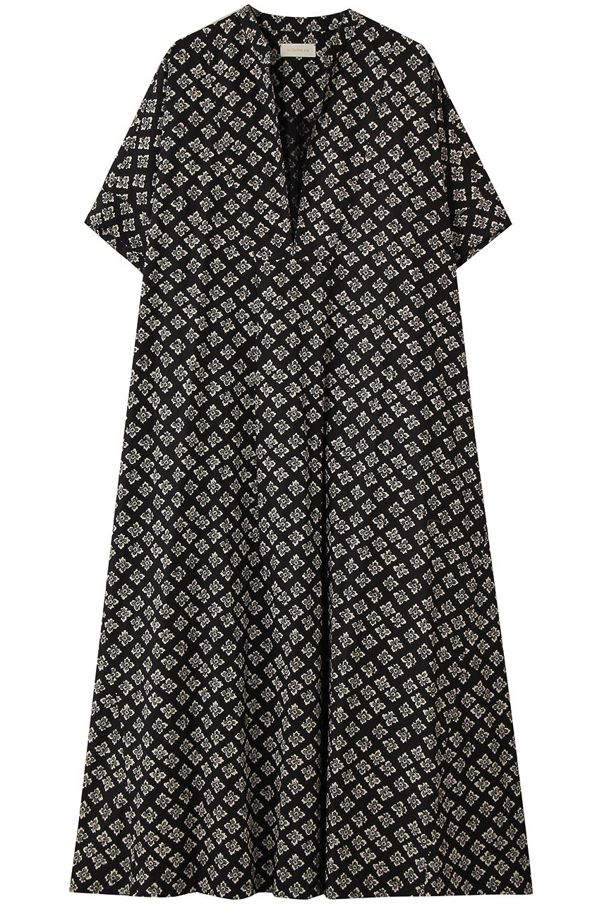ヌキテパ/ne Quittez pasのPoplin Print Big シャツドレス(ブラック/010462ND2)