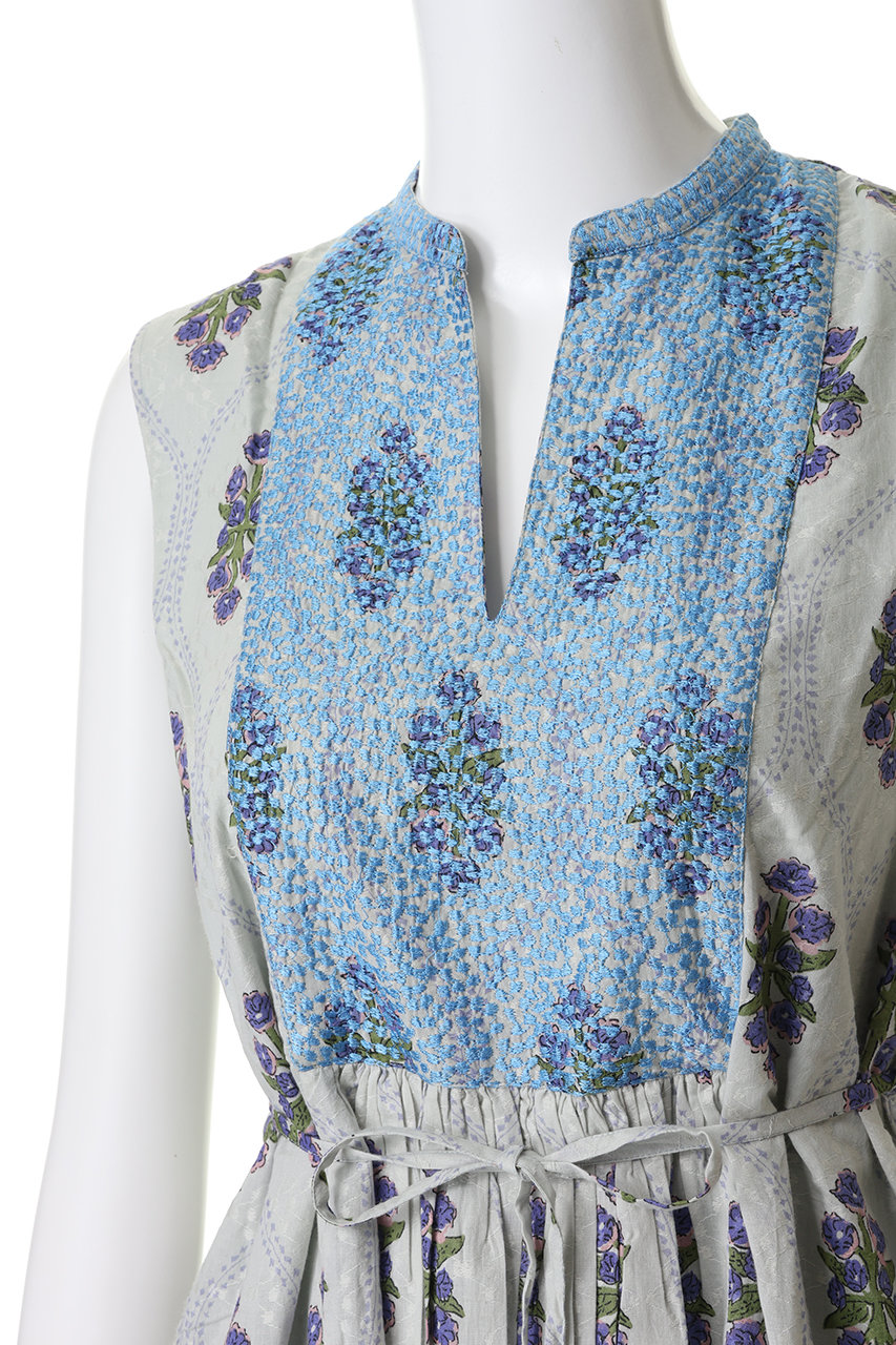 ne Quittez pas(ヌキテパ)｜Cotton Jacquard Iberis print Embroidery