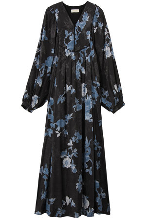 ヌキテパ/ne Quittez pasのRayon Jacquard ローズプリントヨークドレス(110500/110503)