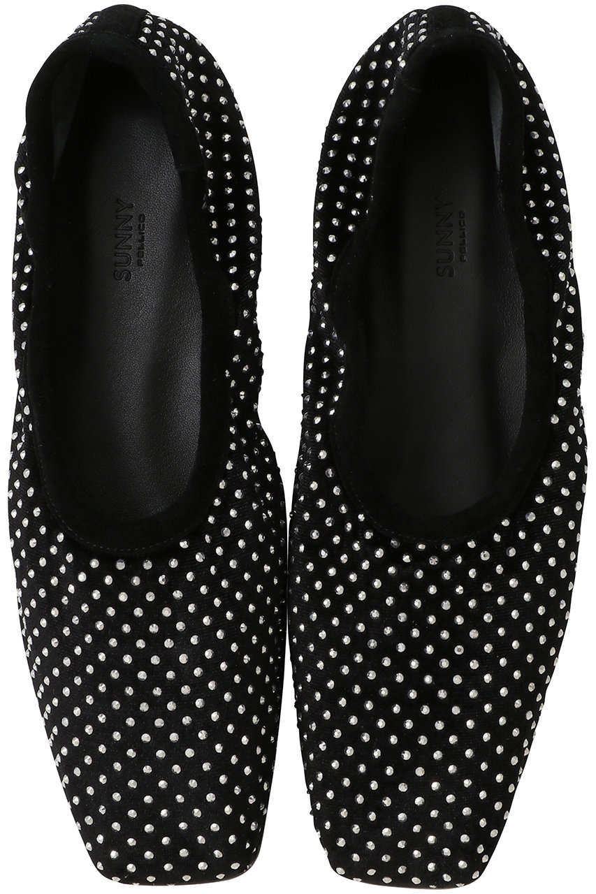 PELLICO 【PELLICO SUNNY】ESPIGA クリスタルフラットシューズ (ブラック×シルバー, 35(22)) ペリーコ ELLE SHOP PELLICO 【PELLICO SUNNY】ESPIGA クリスタルフラットシューズ (ブラック×シルバー, 35(22)) ペリーコ ELLE SHOP
