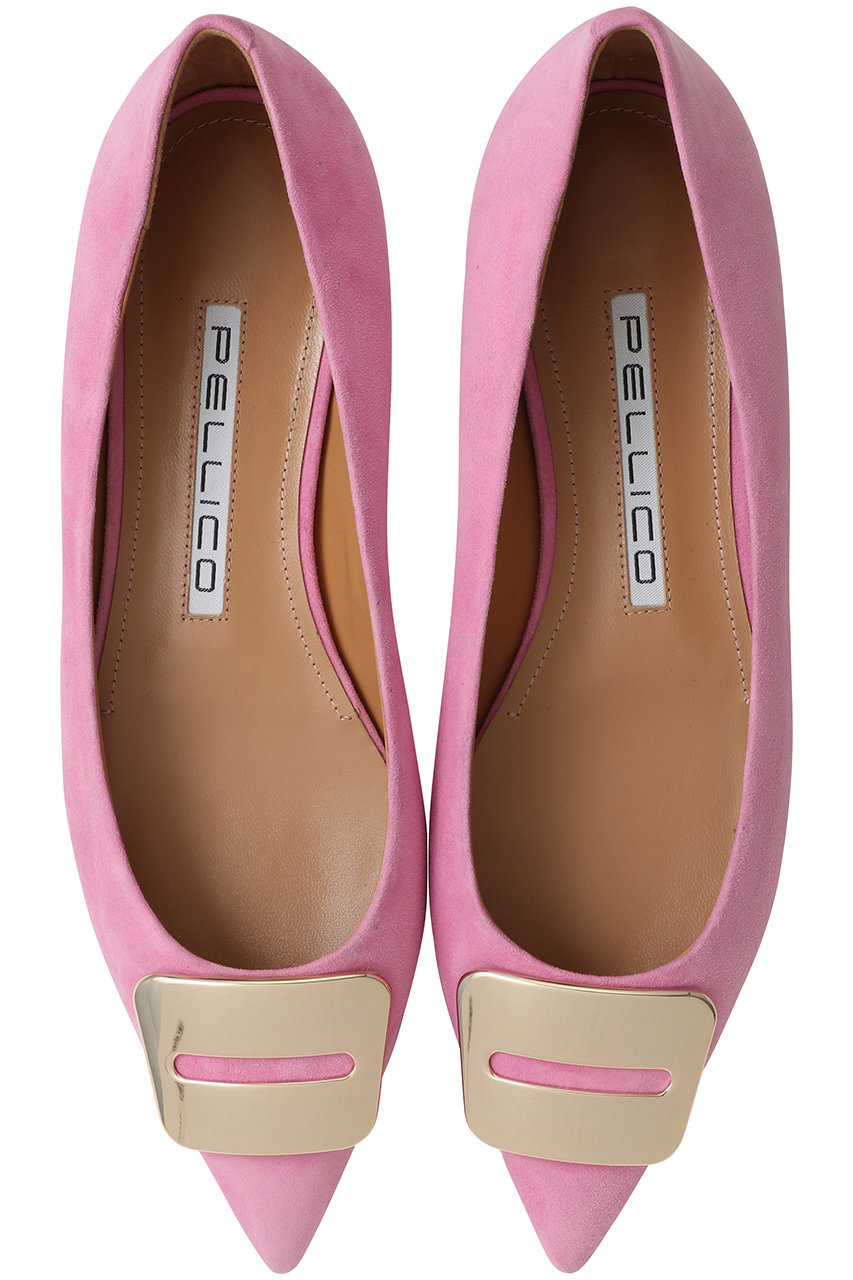 ペリーコ/PELLICOのANELLI FIBBIA スエードフラットシューズ(ピンク/0036)