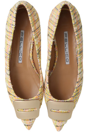 ペリーコ/PELLICOのANELLI FIBBIA ツイードフラットシューズ(130400/130401)