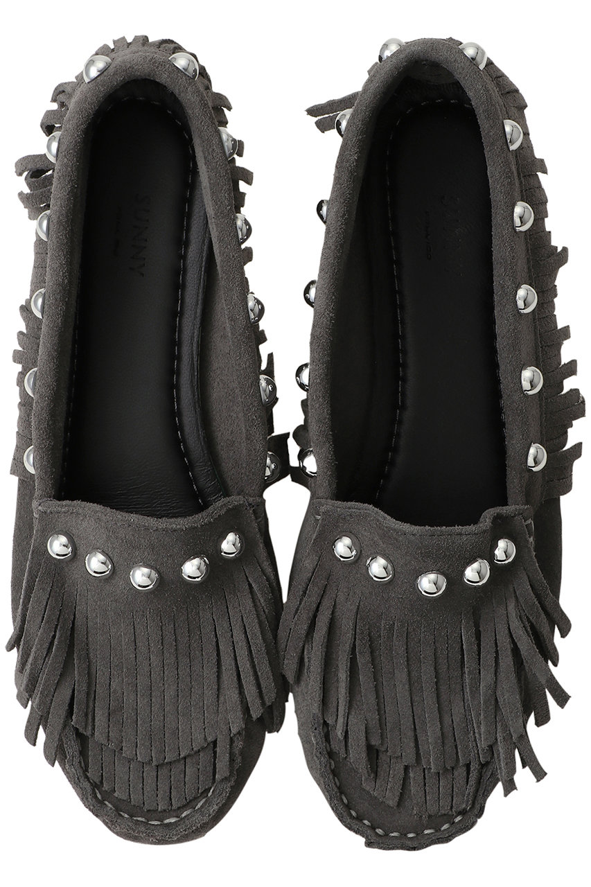 ペリーコ/PELLICOの【予約販売】【PELLICO SUNNY】SACO スタッズ付きフリンジモカシン(グレー/PS26-158016)