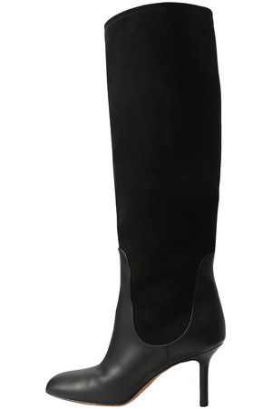 ペリーコ/PELLICOのスエードコンビ スクエアトゥロングブーツ