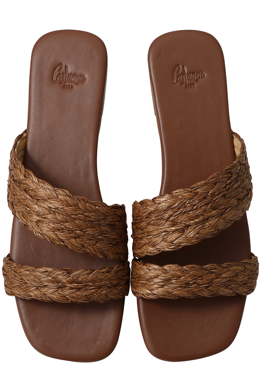 Castaner PAZ ラフィア調フラットサンダル (マロンチョコ, 35(22)) カスタニエール ELLE SHOP Castaner PAZ ラフィア調フラットサンダル (マロンチョコ, 35(22)) カスタニエール ELLE SHOP