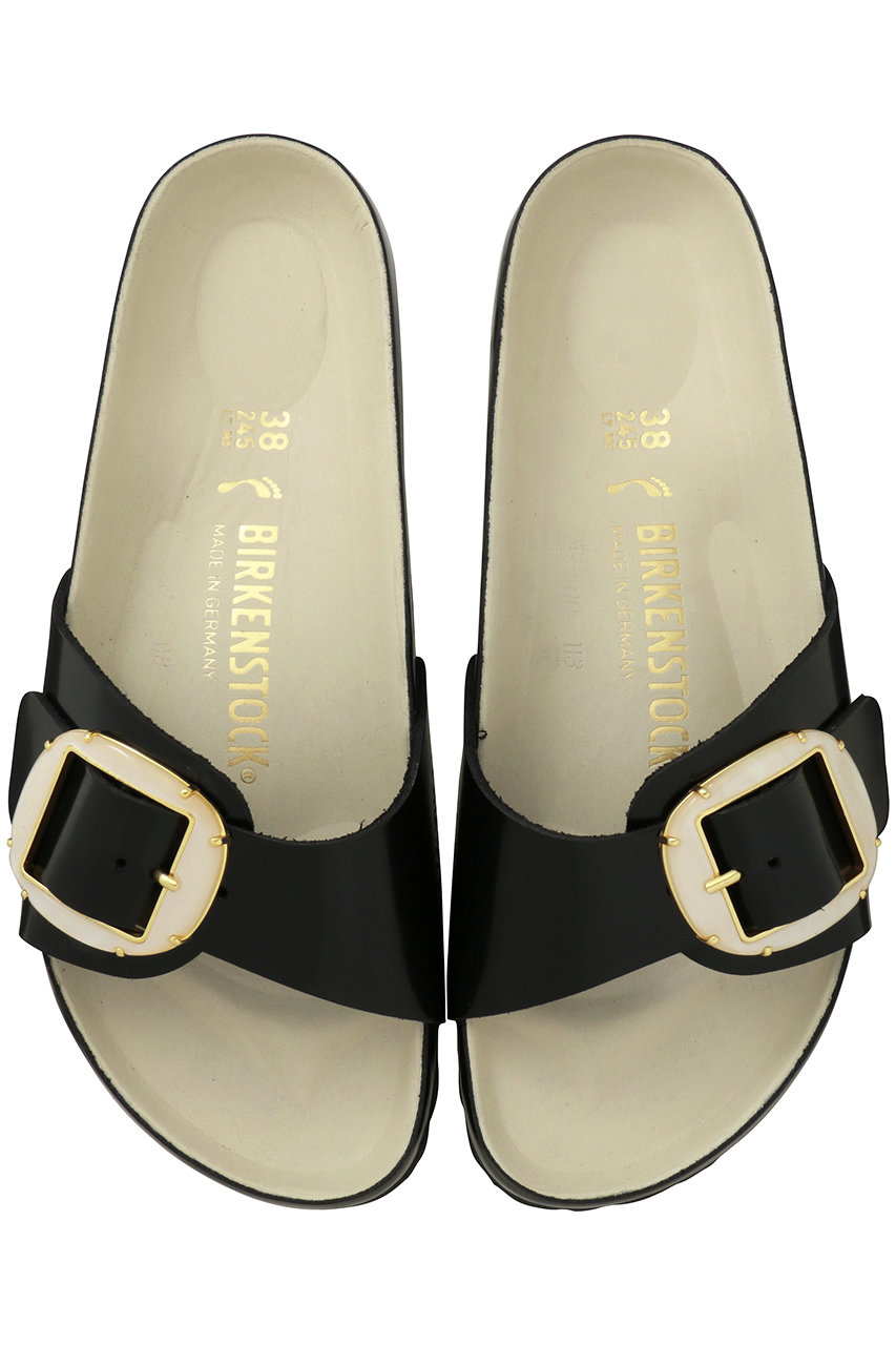 ビルケンシュトック/BIRKENSTOCKの【予約販売】Madrid Pearl Big Buckle(Natural Leather Patent)(ブラック×エクリュ/1031887)
