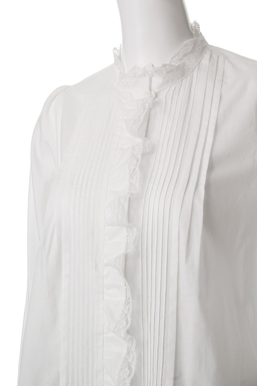 【美品/定価4.1万】ビリティスディセッタン Bilitis dix-sept ans *ボイルタックブラウス*36綿ホワイト長袖(4-2505-14)【13E52】 Bilitis dix-sept ans 【美品/定価4.1万】ビリティスディセッ