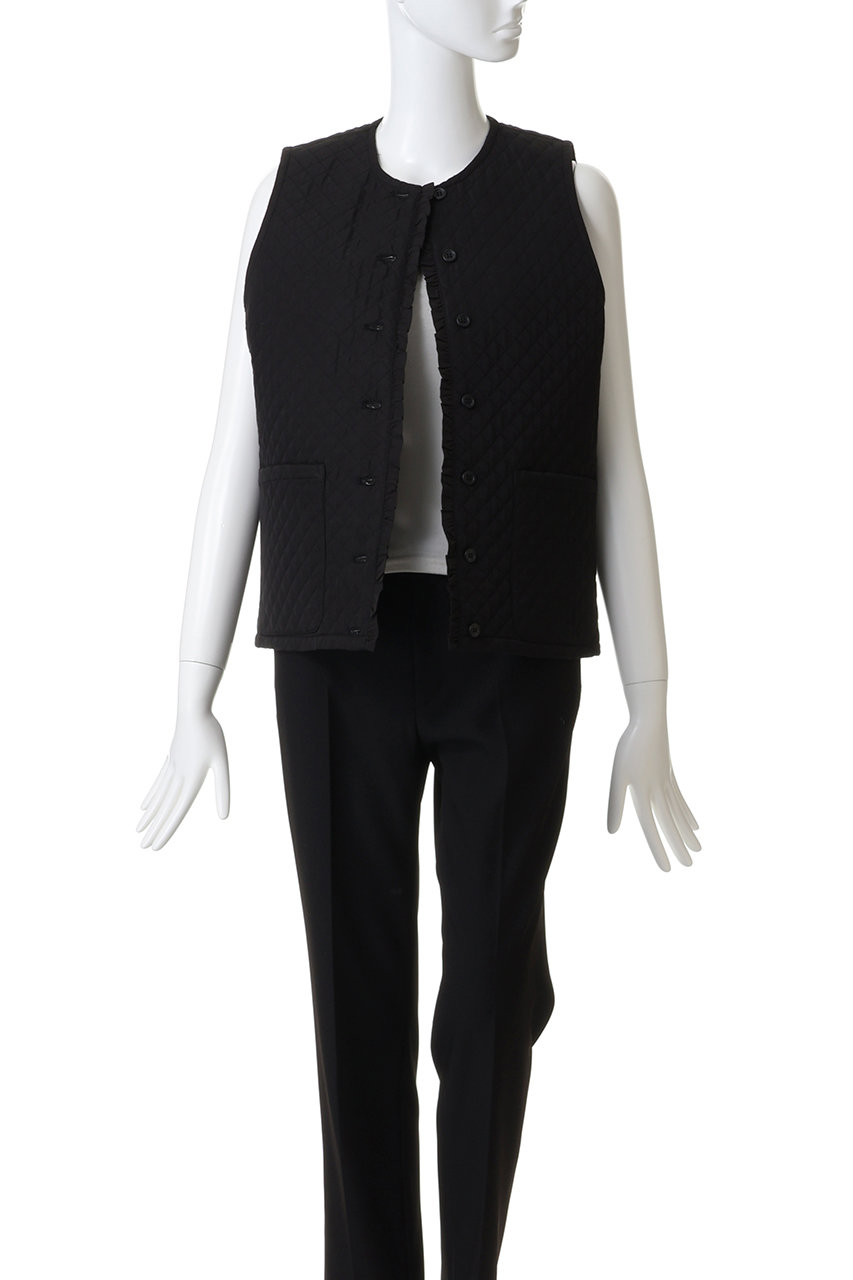 epaブラック キルティング ショートベスト Bilitis dix-sept ans(ビリティス・ディセッタン)｜キルティングベスト