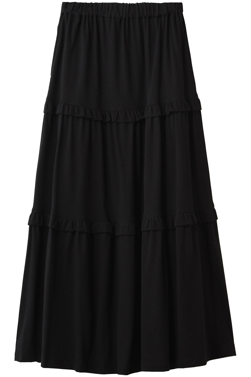 Bilitis dix-sept ans フリルティアードスカート (ブラック, 36) ビリティス・ディセッタン ELLE SHOP