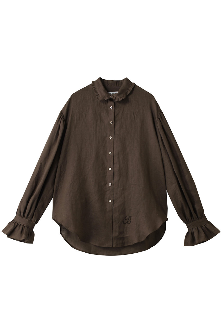 ビリティス・ディセッタン/Bilitis dix-sept ansのリネンブラウス(ダークブラウン/2911-938)