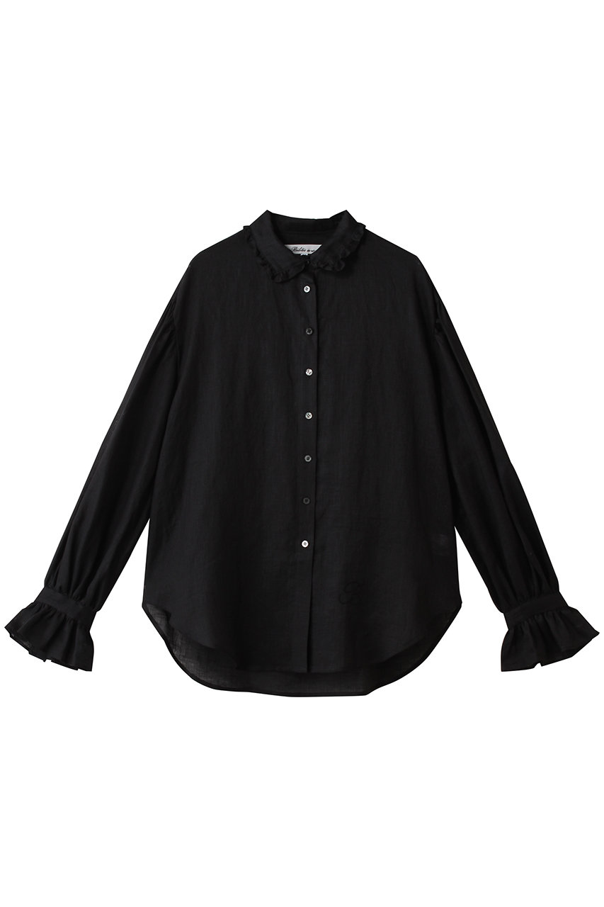 ビリティス・ディセッタン/Bilitis dix-sept ansのリネンブラウス(ブラック/2911-938)