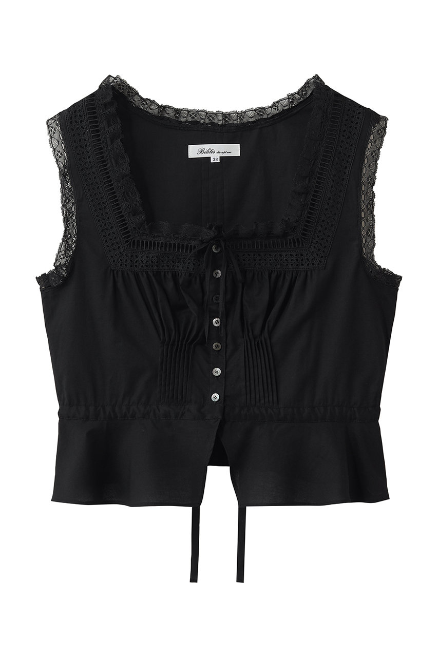 ビリティス・ディセッタン/Bilitis dix-sept ansのアンティークキャミソール(ブラック/2911-944)