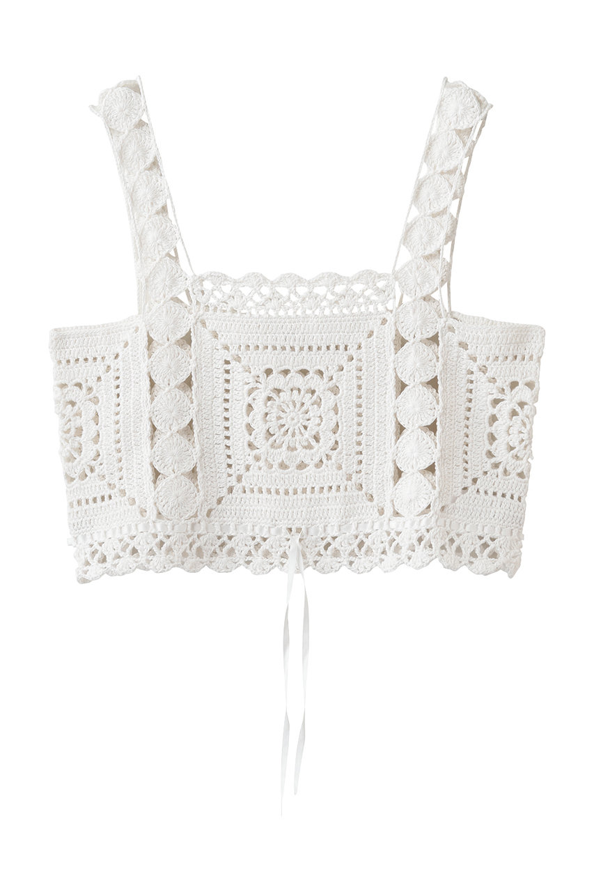 ビリティス・ディセッタン/Bilitis dix-sept ansのハンドニットキャミソール(ホワイト/2914-654)