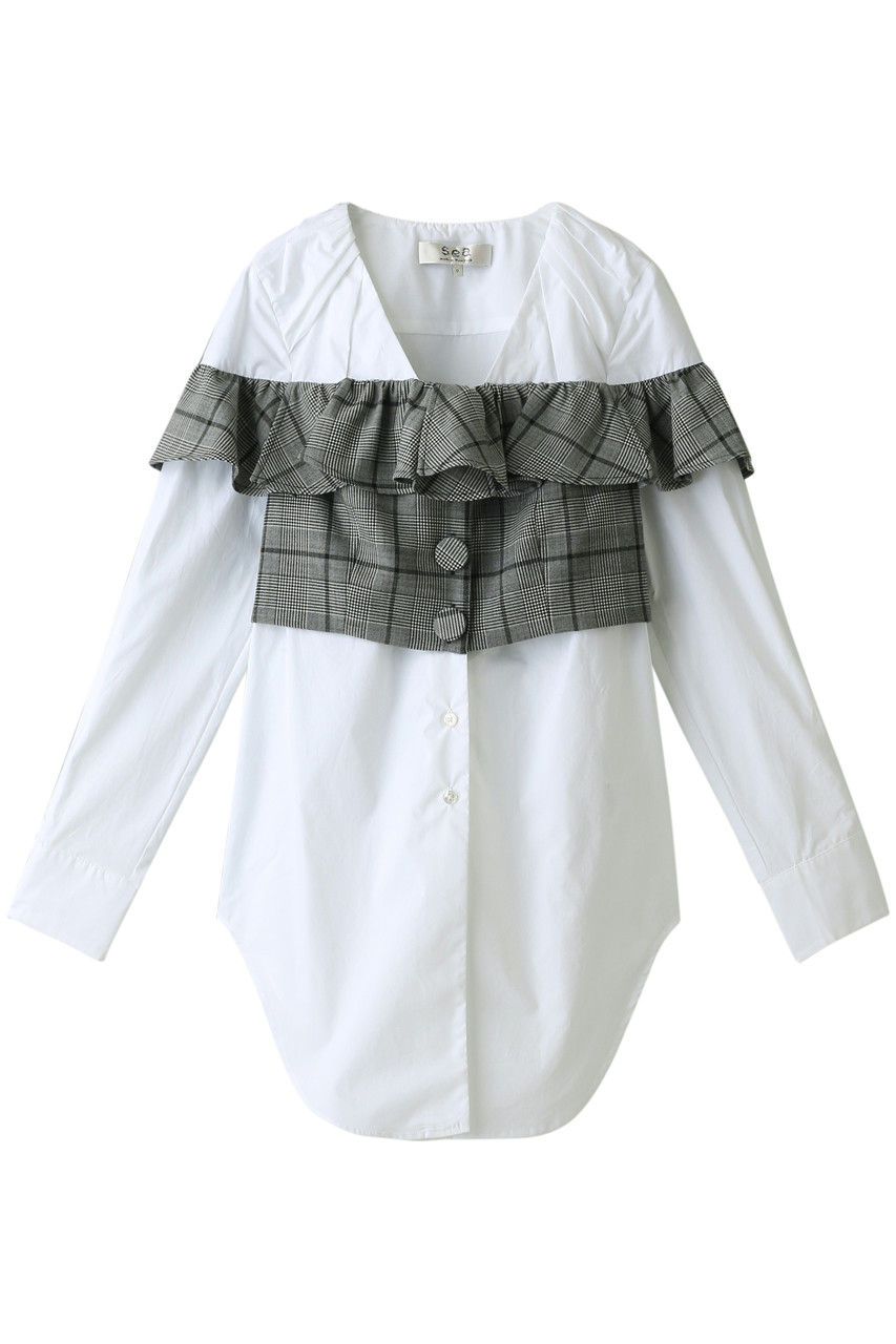 SALE 【60%OFF】 Sea New York シー ニューヨーク ロングスリーブレイヤーシャツ グレー