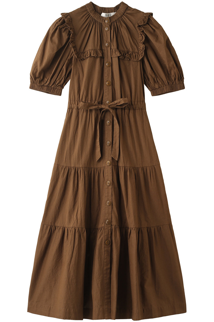 SALE 【40%OFF】 Sea New York シー ニューヨーク コットンティアードドレス ブロンズ