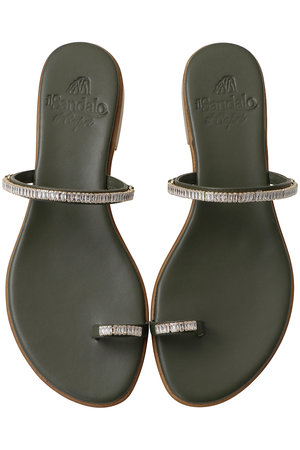 イル サンダロ オブ カプリ/il Sandalo of Capriのクリスタルトゥリングサンダル