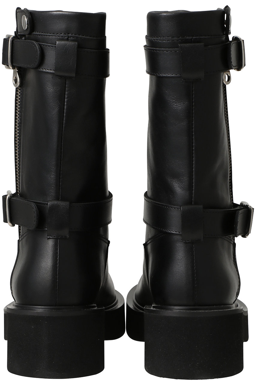 ファビオルスコーニ　ショートエンジニアブーツ　ベルト　ブラック　38 24.5 ファビオルスコーニ ショートエンジニアブーツ ベルト ブラック