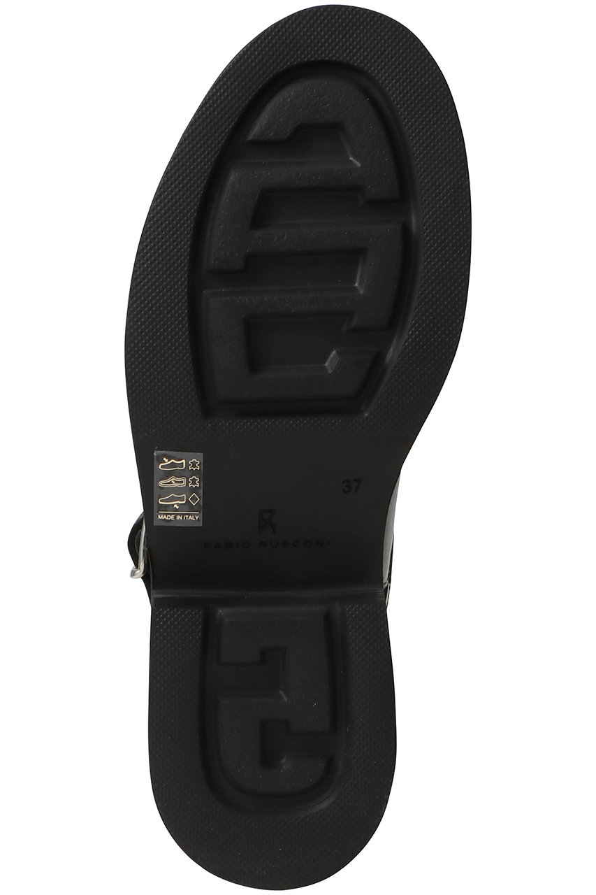 ファビオルスコーニ　ショートエンジニアブーツ　ベルト　ブラック　38 24.5 ファビオルスコーニ ショートエンジニアブーツ ベルト ブラック